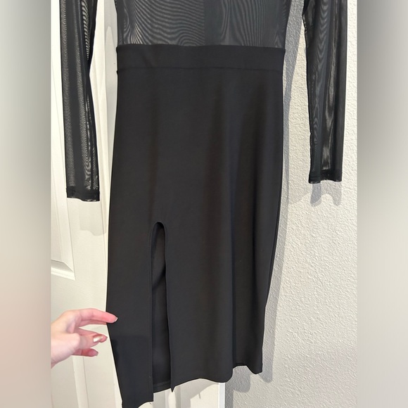 GoJane Black Dress with Mesh Top - Picture 5 of 7